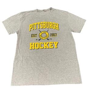 NHL Pittsburgh Penguins Hockey 5 Time World Champions Charcoal Gray Size Large